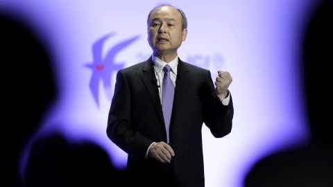 Masayoshi Son, chairman and chief executive officer of SoftBank Group Corp., delivers a keynote speech at the Junior Chamber International World Congress in Yokohama, Japan, on Wednesday, Nov. 4, 2020.