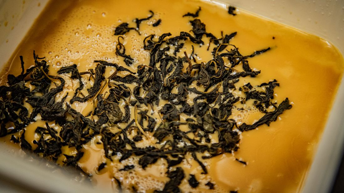 Ice cream made from sun-dried blackjack greens and caramel.