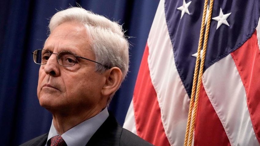 WASHINGTON, DC - AUGUST 2: U.S. Attorney Merrick Garland attends a news conference at the U.S. Department of Justice August 2, 2022 in Washington, DC. Garland announced that the U.S. Department of Justice has filed a lawsuit seeking to block Idaho's new restrictive abortion law. (Photo by Drew Angerer/Getty Images)