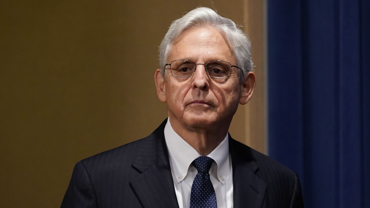 Attorney General Merrick Garland arrives to speak at the Justice Department, August 11, 2022, in Washington. 