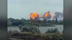 screengrab explosions at crimea air base