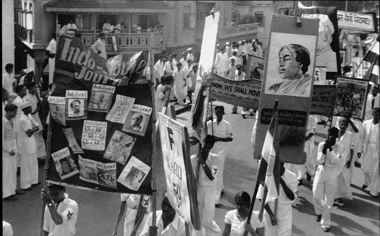 Indians celebrate the first independence day on August 15, 1947, in Bombay, now known as Mumbai.