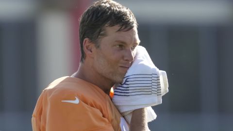 Brady during the Bucs training camp.