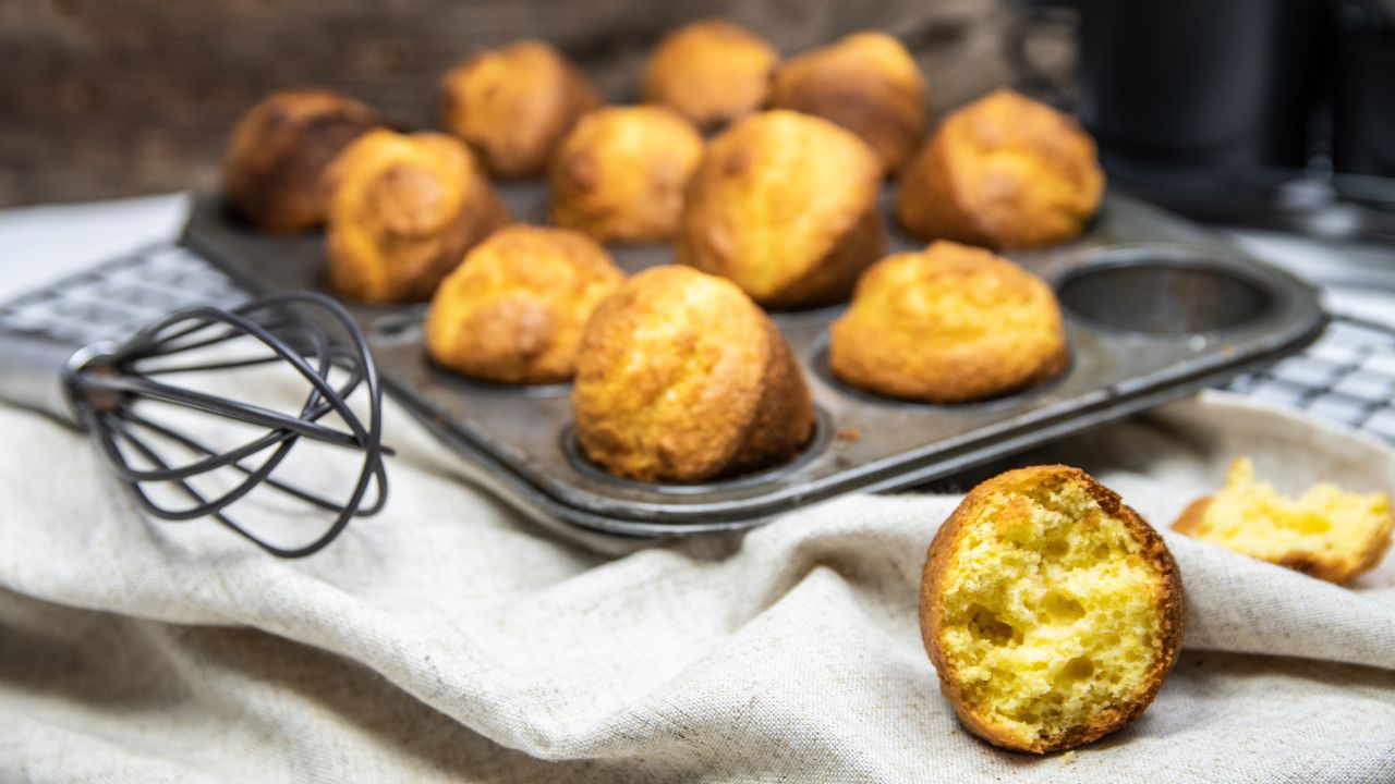Start the day off with corn muffins. You can serve them warm or at room temperature for breakfast.