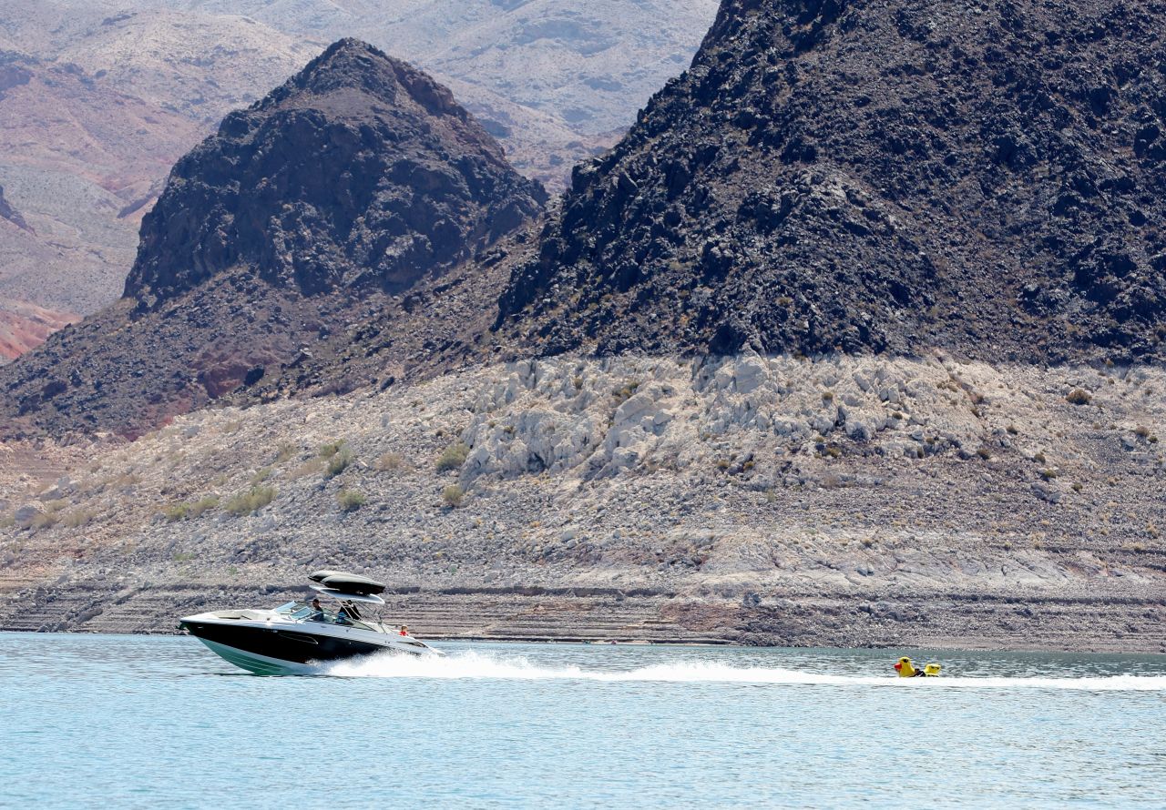 Las Vegas has been hit by flash flooding this week, following drought at nearby Lake Mead.
