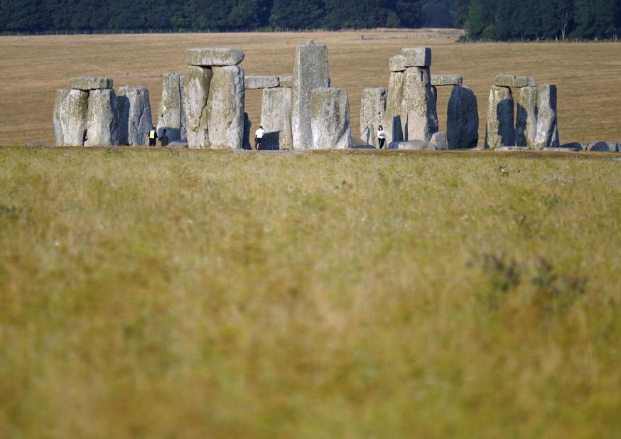 <strong>Careful now: </strong>The UK landscape is tinder-dry around heritage sites like Stonehenge.