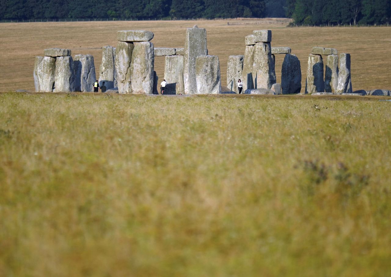 <strong>Careful now: </strong>The UK landscape is tinder-dry around heritage sites like Stonehenge. 