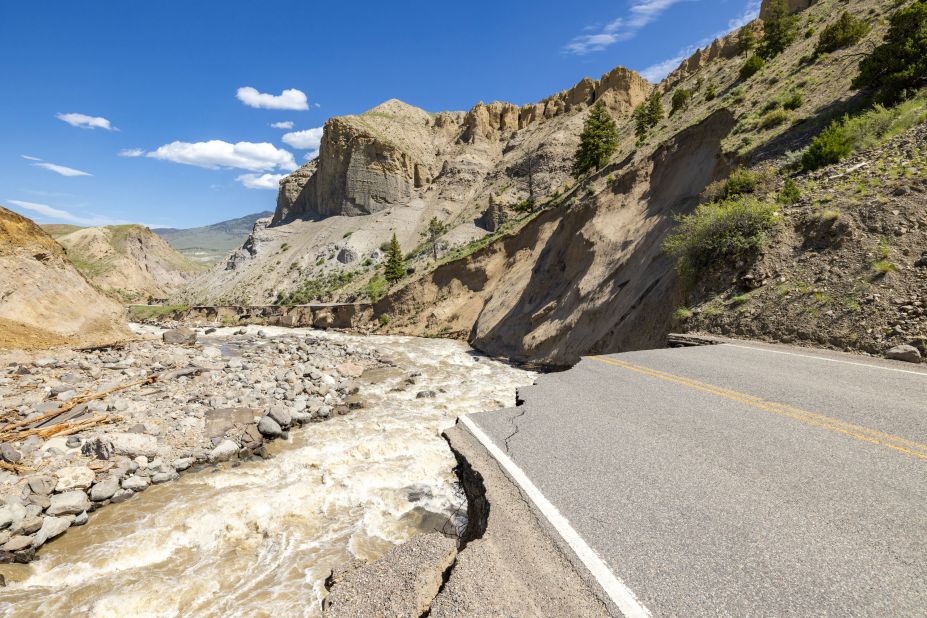 <strong>From bad to worse: </strong>Flash floods often follow drought, as seen in Yellowstone last month.