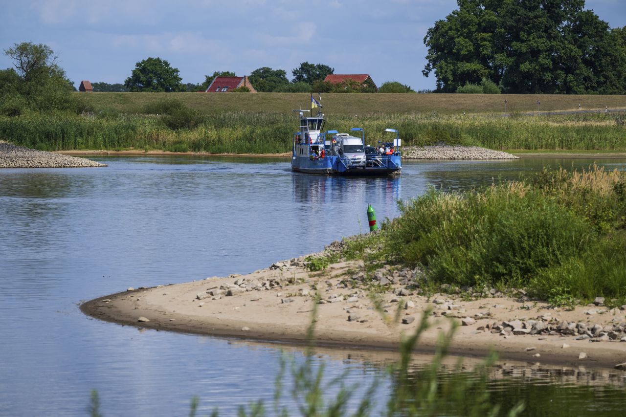 The Elbe is also at historic low levels.