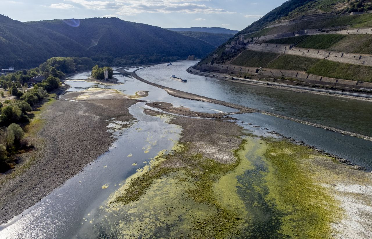 The Rhine is now so low that commercial shipping is unsustainable.