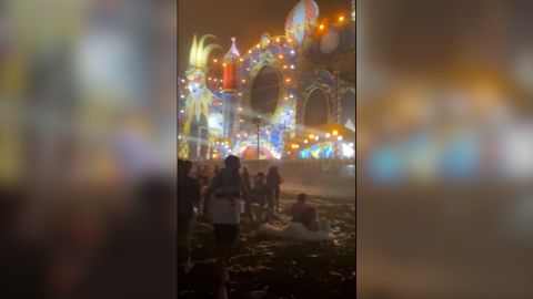 Part of the stage collapsed at the Medusa Festival near Valencia.  