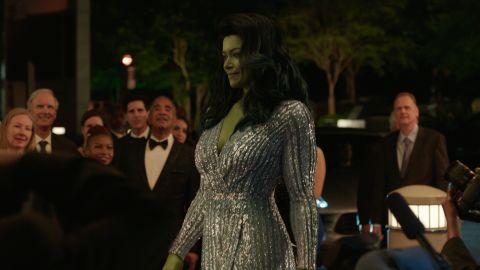Tatiana Maslany stars as Jennifer Walters in Marvel Studios' "She-Hulk: Attorney at Law" on Disney+.