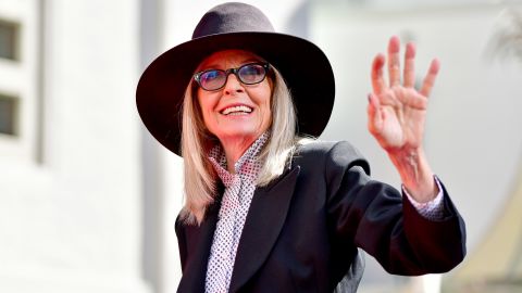 Diane Keaton attends her handprint and footprint ceremony, hosted by TCL Chinese Theatre, on August 11 in Hollywood, California.