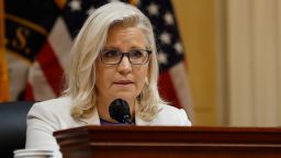WASHINGTON, DC - JULY 21: Rep. Liz Cheney (R-WY), Vice Chairwoman of the House Select Committee to Investigate the January 6th Attack on the U.S. Capitol, delivers closing remarks during a prime-time hearing in the Cannon House Office Building on July 21, 2022 in Washington, DC. Committee Vice Chairwoman Cheney stepped into chairman's seat after Rep. Bennie Thompson (D-MS) was diagnosed with COVID-19 and had to isolate. The bipartisan committee, which has been gathering evidence on the January 6 attack at the U.S. Capitol, is presenting its findings in a series of televised hearings. On January 6, 2021, supporters of former President Donald Trump attacked the U.S. Capitol Building during an attempt to disrupt a congressional vote to confirm the electoral college win for President Joe Biden. (Photo by Tasos Katopodis/Getty Images)