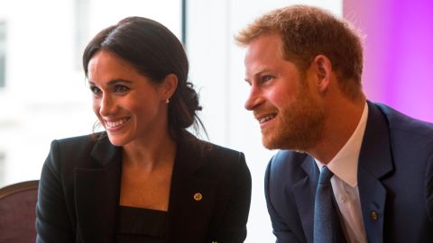 Prince Harry and Meghan Markle attend the WellChild awards at Royal Lancaster Hotel on September 4, 2018 in London.