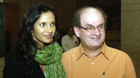 Salman Rushdie and Padma Lakshmi in 2004.