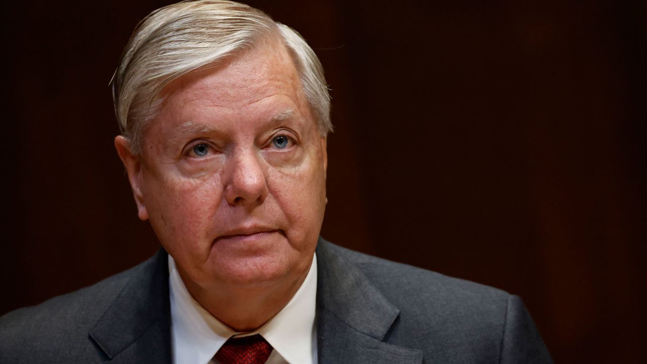 Sen. Lindsey Graham attends a Senate Appropriations Subcommittee hearing on May 25, 2022, in Washington, DC. 