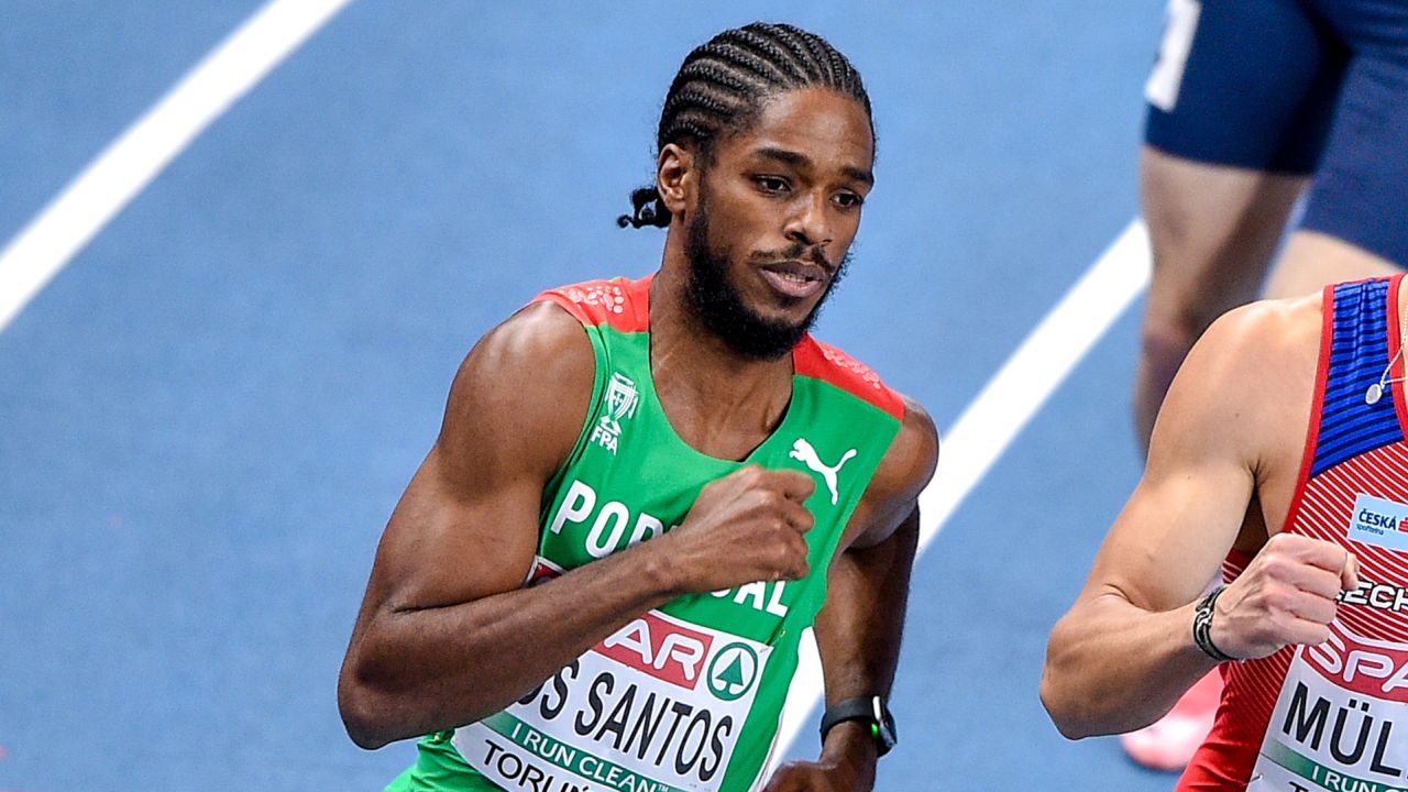 Ricardo Dos Santos competes in the 400m during Day 1 of European Athletics Indoor Championships at Arena Torun on March 5, 2021 in Torun, Poland.