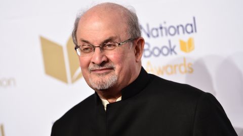 Salman Rushdie attends the 68th National Book Awards Ceremony and Benefit Dinner in New York, on November 15, 2017. 