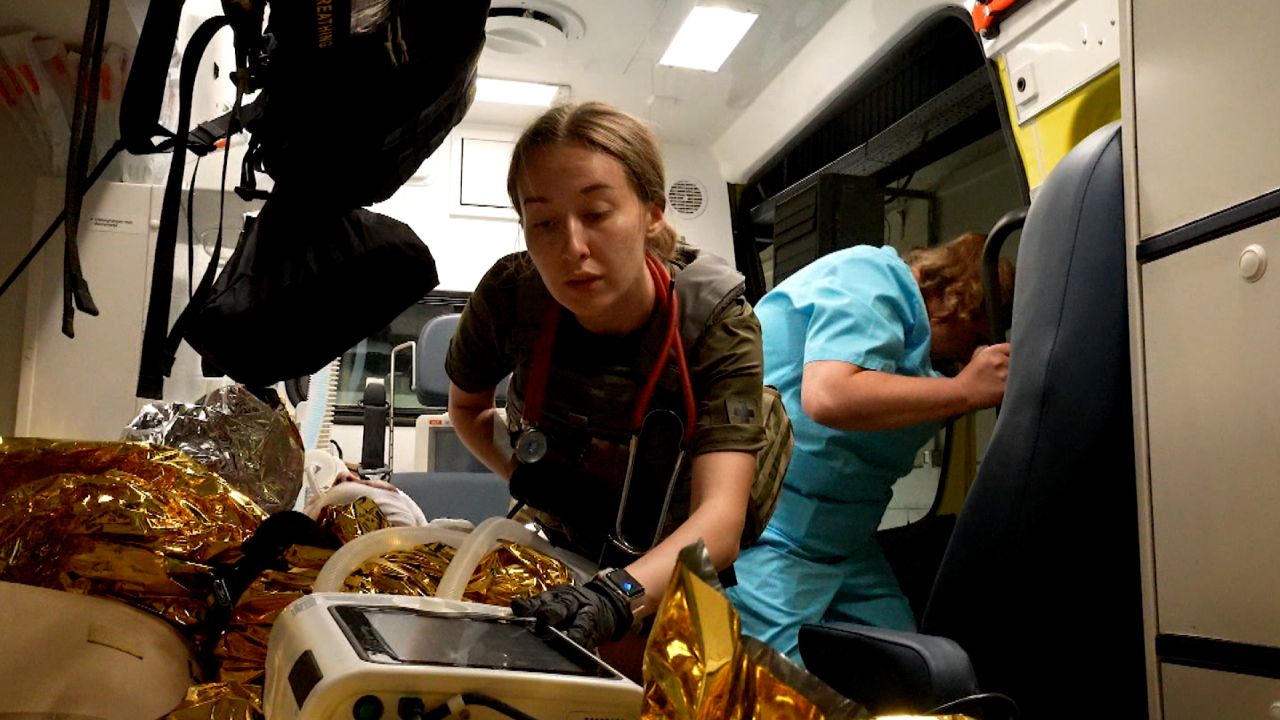 screengrab robertson pkg medic in ambulance