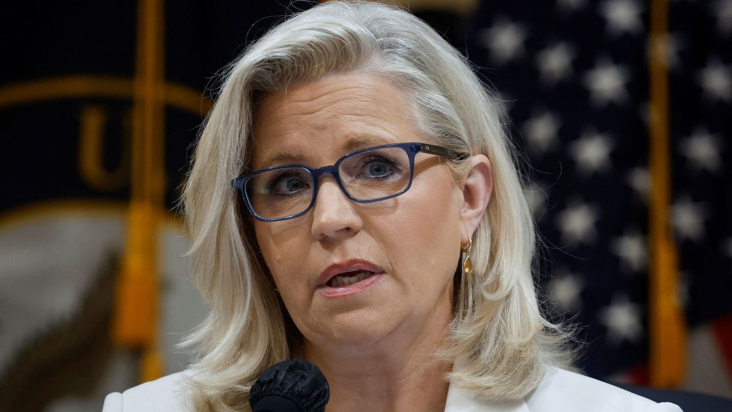 Rep. Liz Cheney (R-WY) speaks during a public hearing of the House select committee investigating the January 6, 2021, attack on the US Capitol.