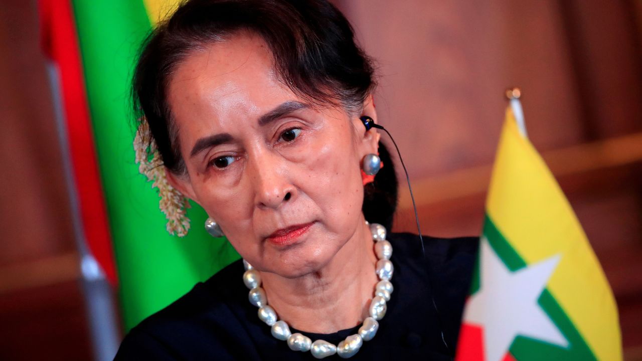 Aung San Suu Kyi on a visit to Japan back in 2018.