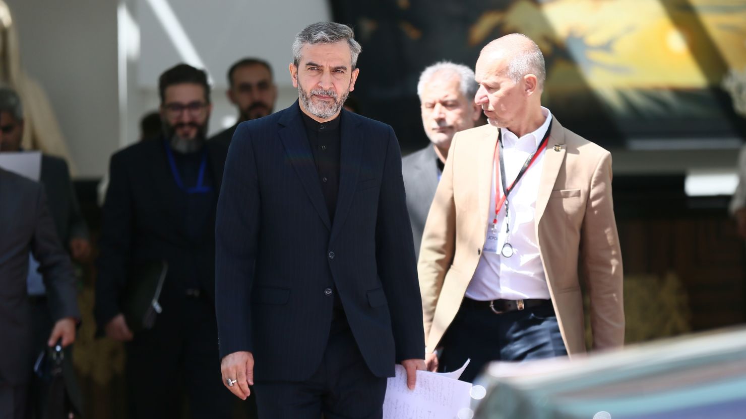 Iranian negotiators attend nuclear deal talks in Vienna on August 4.