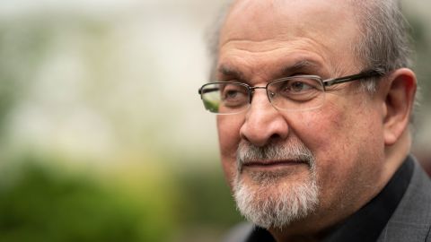 Salman Rushdie, seen here at the Cheltenham Literature Festival 2019 in Cheltenham, England.