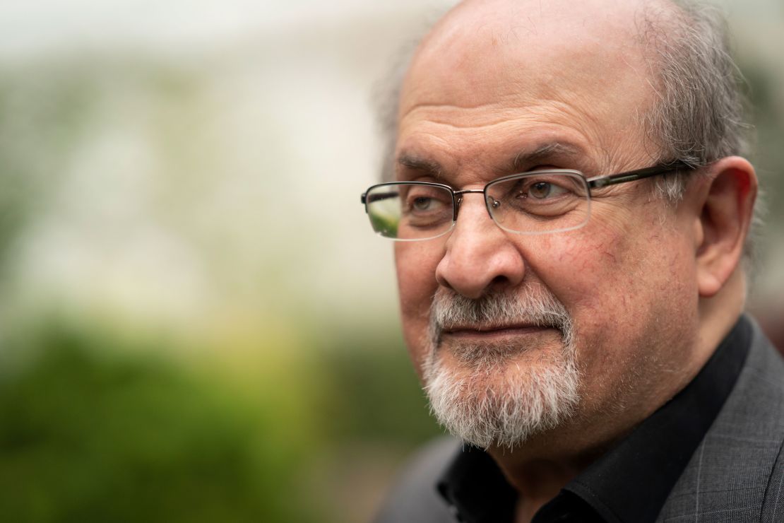 Salman Rushdie, seen here at the Cheltenham Literature Festival 2019 in Cheltenham, England.