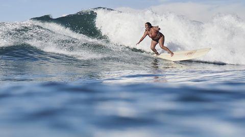 Mara Machuca teaches surfing in Mexico, having started the sport later in life.