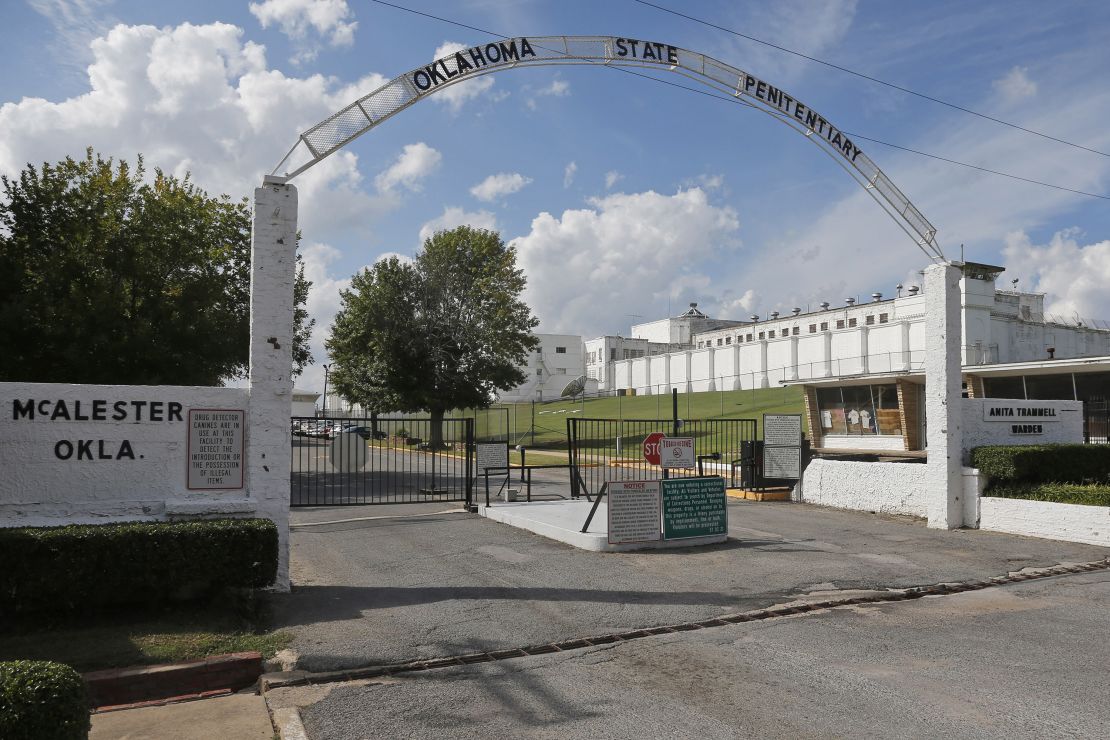 The entrance to the Oklahoma State Penitentiary in McAlester.