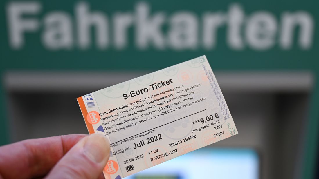 <strong>Ride on:</strong> The tickets cost 9 euros (about $9) and give unlimited regional travel in Germany for one calendar month.