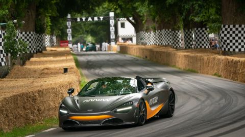 Schmidt drove his McLaren at the Goodwood Festival of Speed.