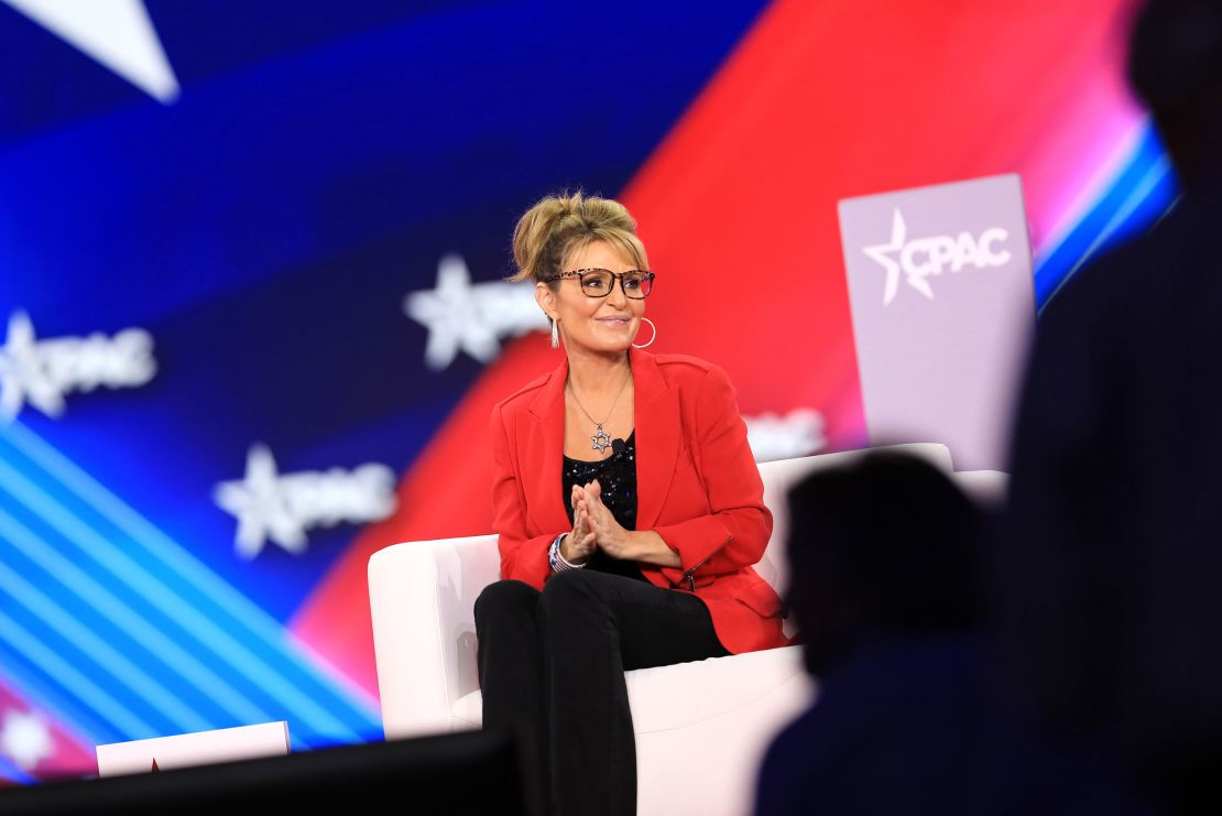 Sarah Palin, former governor of Alaska, during the Conservative Political Action Conference (CPAC) in Dallas, Texas, US, on Thursday, Aug. 4, 2022. 