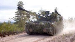 ROVANIEMI, FINLAND - MAY 23: A K9 Thunder 155mm self-propelled howitzer of the Finnish military participates in the LIST 22 live-fire Lightning Strike military exercises at the Rovajärvi training grounds on May 23, 2022 near Rovaniemi, Finland. Finland, after decades of neutrality, is applying along with Sweden for membership in the NATO military alliance as a consequence of Russia's military invasion and ongoing war in Ukraine. Russia, which shares a 1,340km long border with Finland, has reacted angrily to the move and has shut down all natural gas exports to Finland in response. (Photo by Sean Gallup/Getty Images)