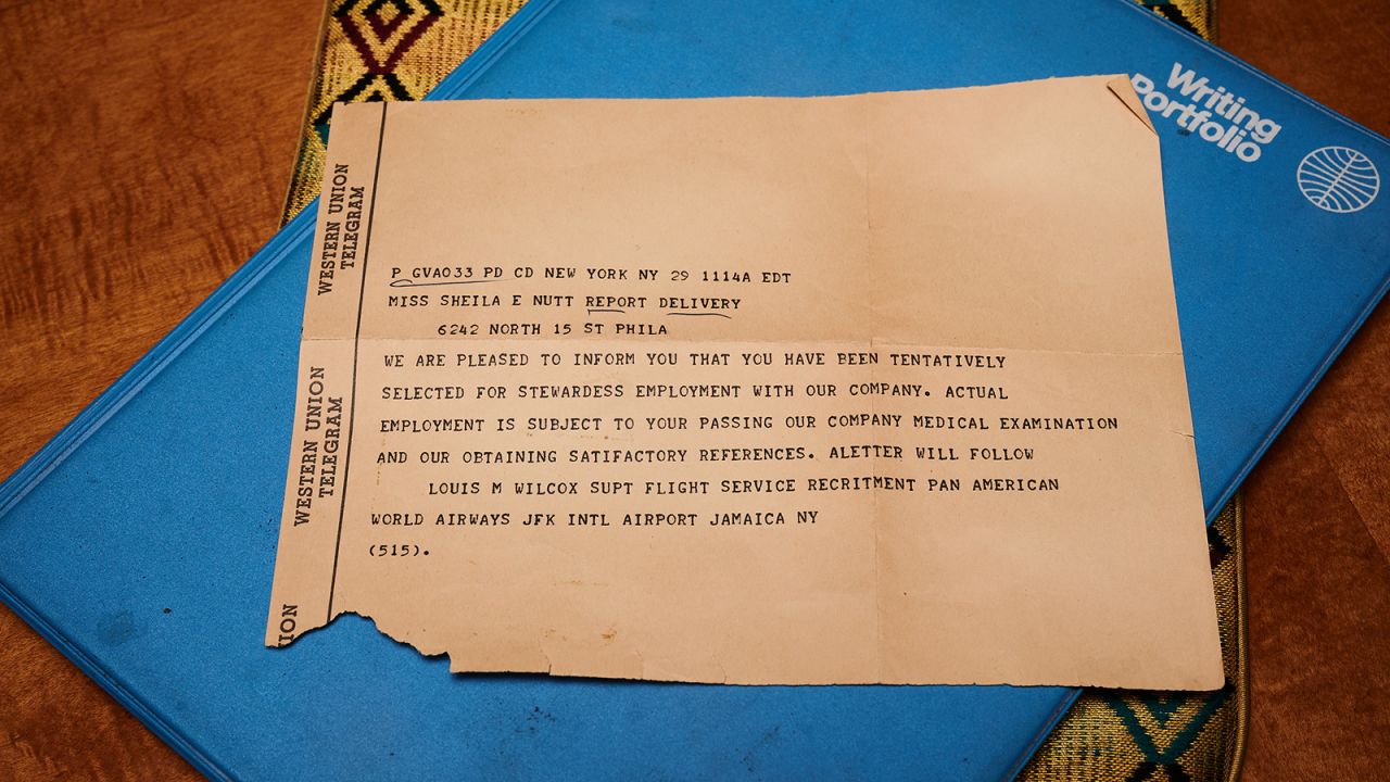 Nutt was delighted to receive this telegram confirming she was accepted by Pan Am.