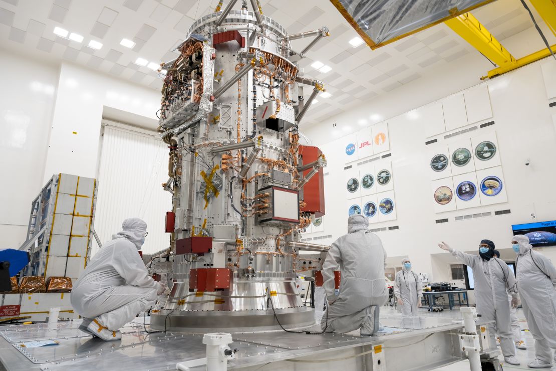 The mission team is currently assembling Europa Clipper in High Bay 1, a clean room at NASA's Jet Propulsion Laboratory where other historic missions have been staged ahead of launch.