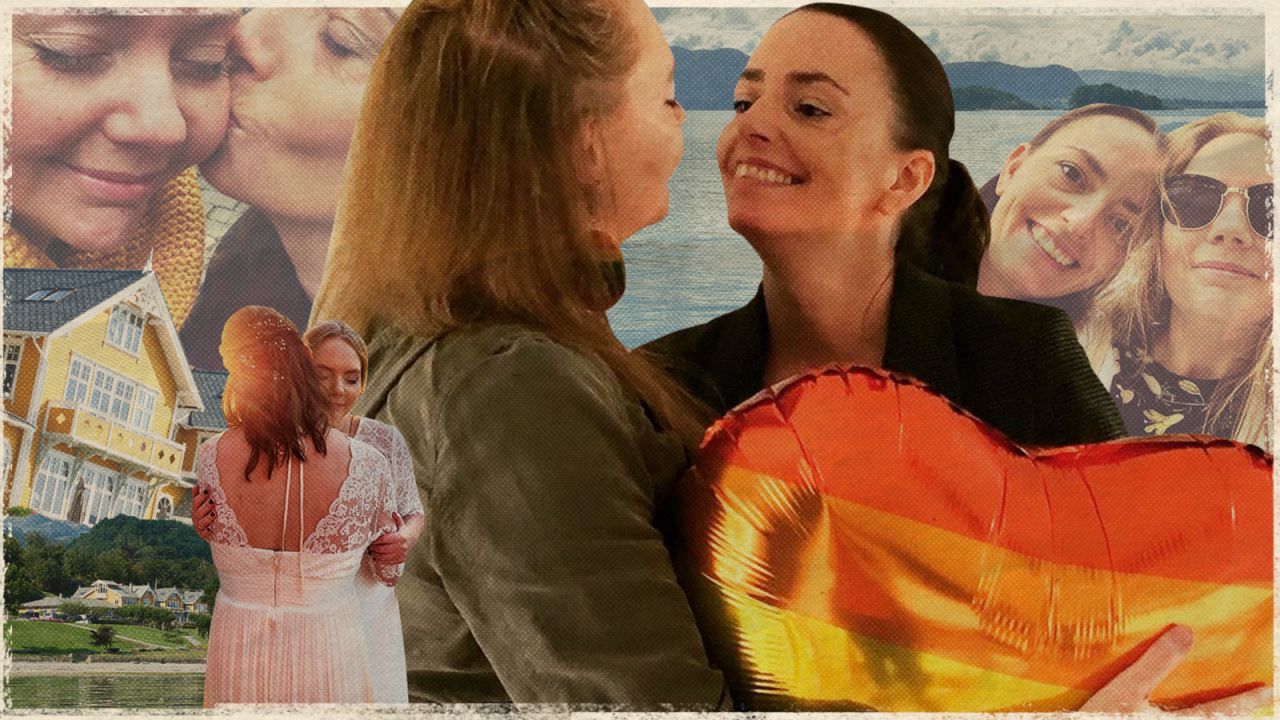 <strong>Hotel romance: </strong>Ida Skibenes and Hanna Aardal were coworkers and best friends. The Norwegian pals were coincidentally assigned a hotel room together on a company retreat at the Solstrand Hotel and their relationship developed.