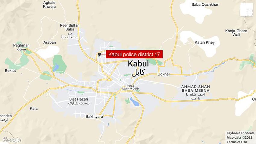 Kabul mosque explosion MAP