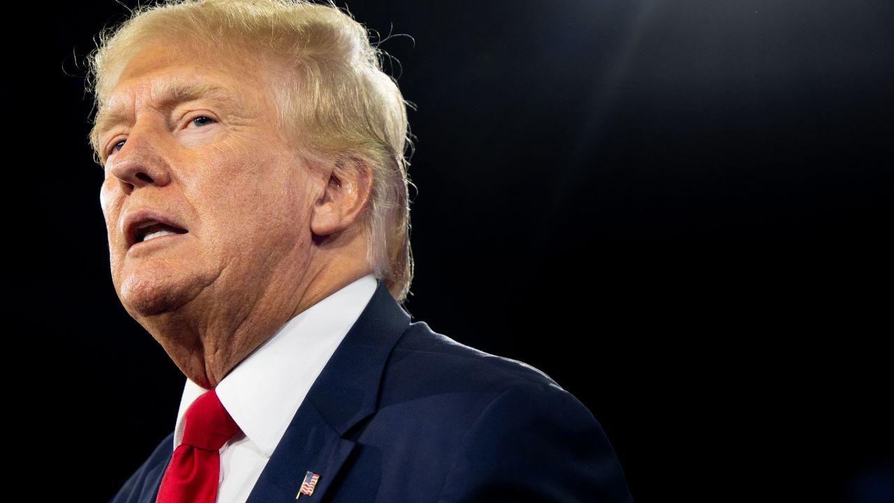 DALLAS, TEXAS - AUGUST 06: Former U.S. President Donald Trump speaks at the Conservative Political Action Conference (CPAC) at the Hilton Anatole on August 06, 2022 in Dallas, Texas. CPAC began in 1974, and is a conference that brings together and hosts conservative organizations, activists, and world leaders in discussing current events and future political agendas. (Photo by Brandon Bell/Getty Images)