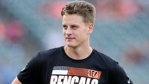 Bengals quarterback Joe Burrow warming up before a game against the Arizona Cardinals on August 12.