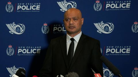 Detective Inspector Tofilau Faamanuia Vaaelua during a press conference on Thursday.