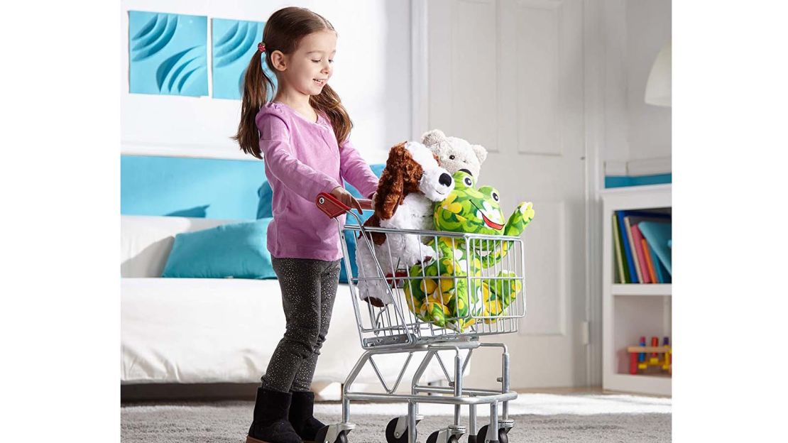 Melissa & Doug Toy Shopping Cart With Sturdy Metal Frame