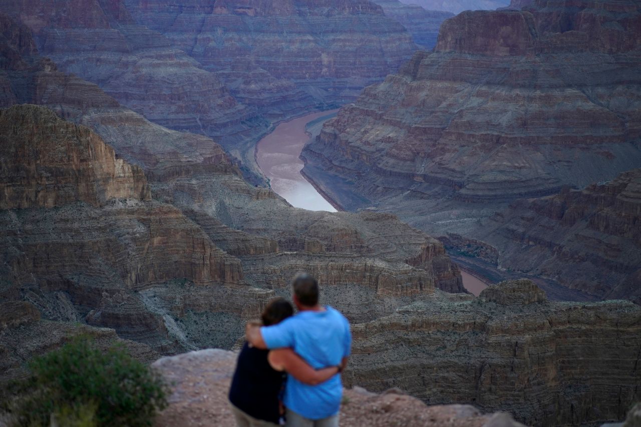 The Colorado River flows through the Grand Canyon in Arizona on Monday, August 15. On Tuesday <a href="https://www.cnn.com/2022/08/16/us/colorado-river-water-cuts-lake-mead-negotiations-climate/index.html" target="_blank">the federal government announced</a> the Colorado River will operate in a Tier 2 shortage condition for the first time starting in January as the West's historic drought has taken a severe toll on Lake Mead. States in the region are facing mandatory water cuts and being asked to devise a plan to save the river basin.