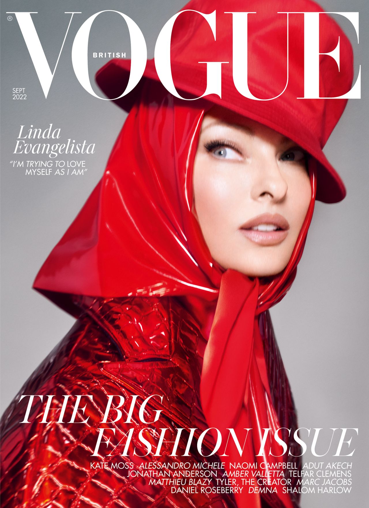 Linda Evangelista fronts the cover of Vogue