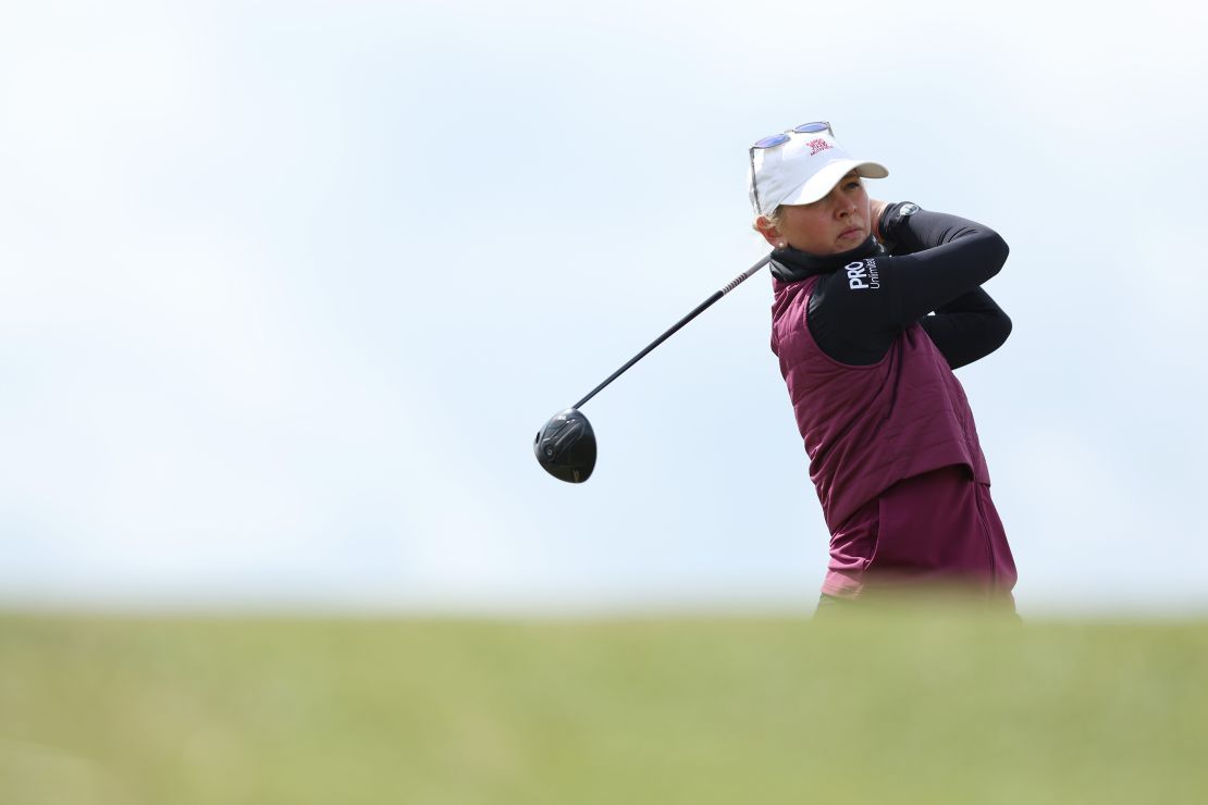 Korda, pictured at the AIG Women's Open earlier in August, enjoyed a historic round at La Reserva Club.