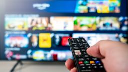 Streaming services on a television