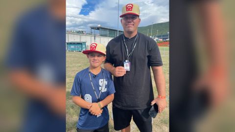 Brogan and Jace Oliverson, the brother and father of Easton Oliverson.