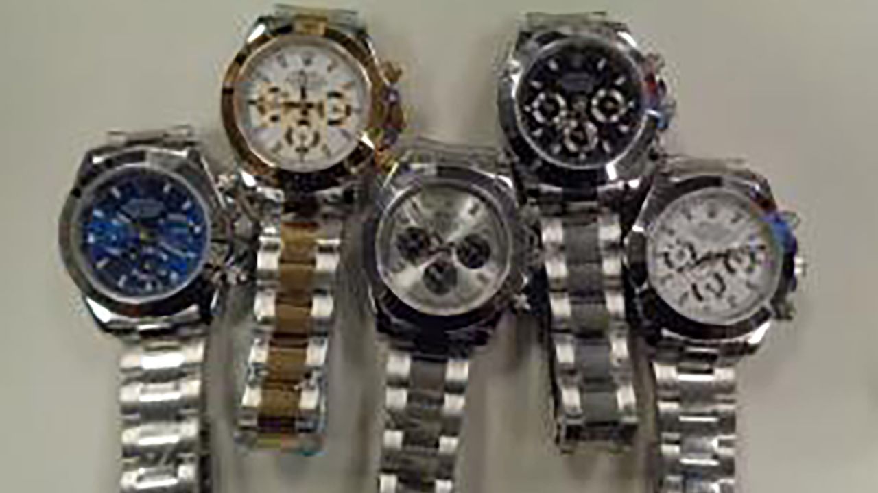CBP seized counterfeit watches and jewelry.