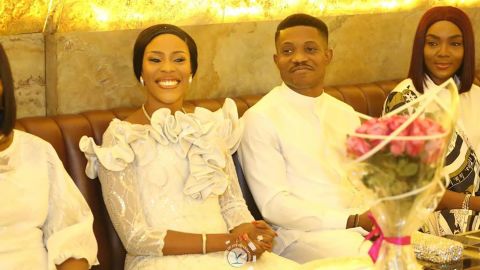 Jerry Eze pictured with his wife Eno.